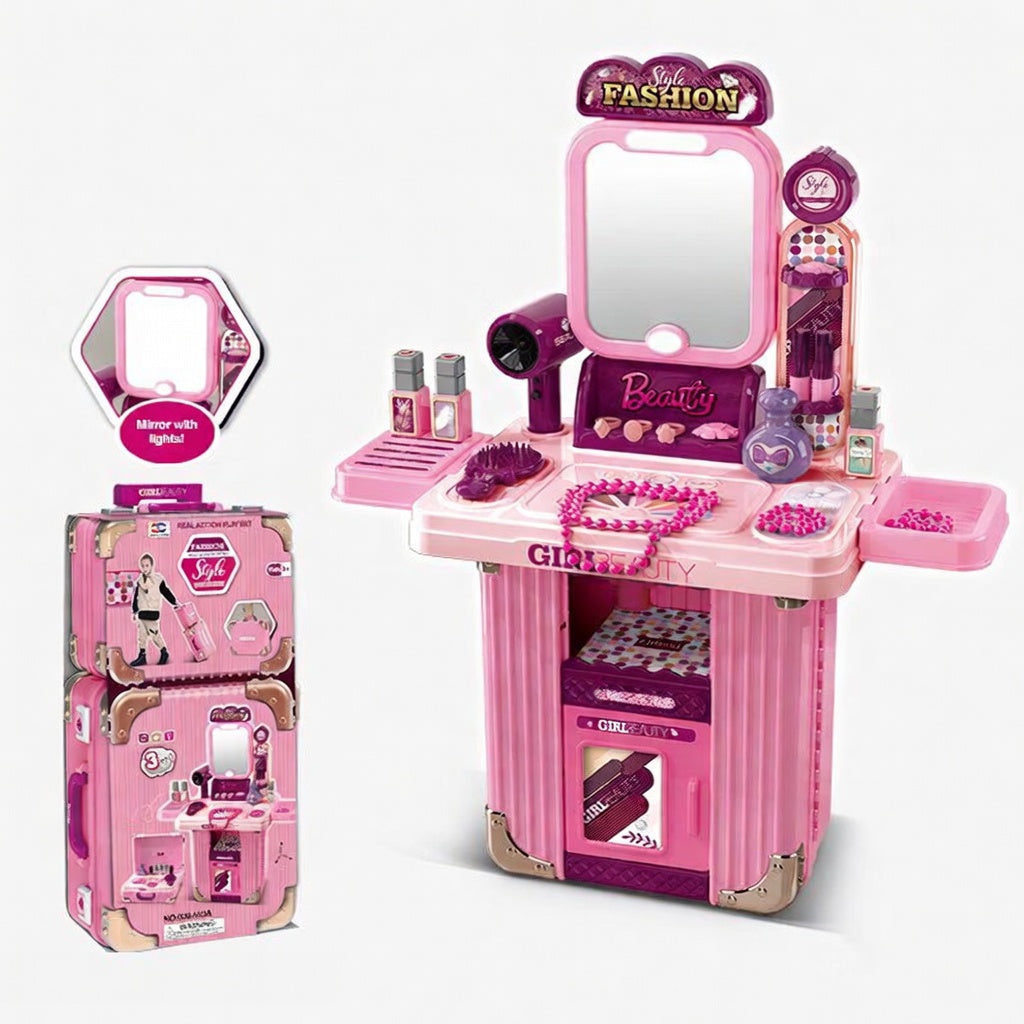 Dress up Pretend Play Princess Hair Salon Toy with Light & Sound (008-603A)