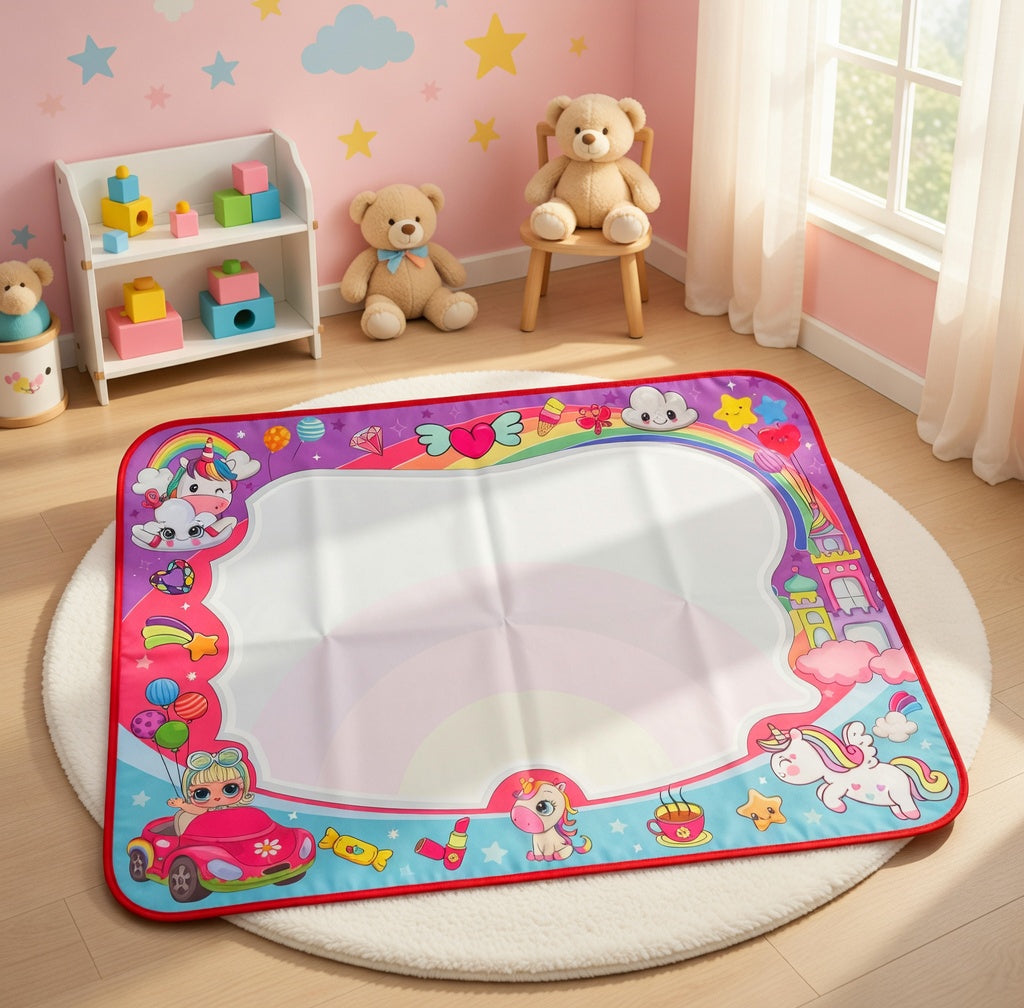 Unicorn Magical Water Canvas Doodle Mat For Kids (H6)