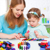 Rainbow Cascade Wooden Domino Bricks Set (2025-52)