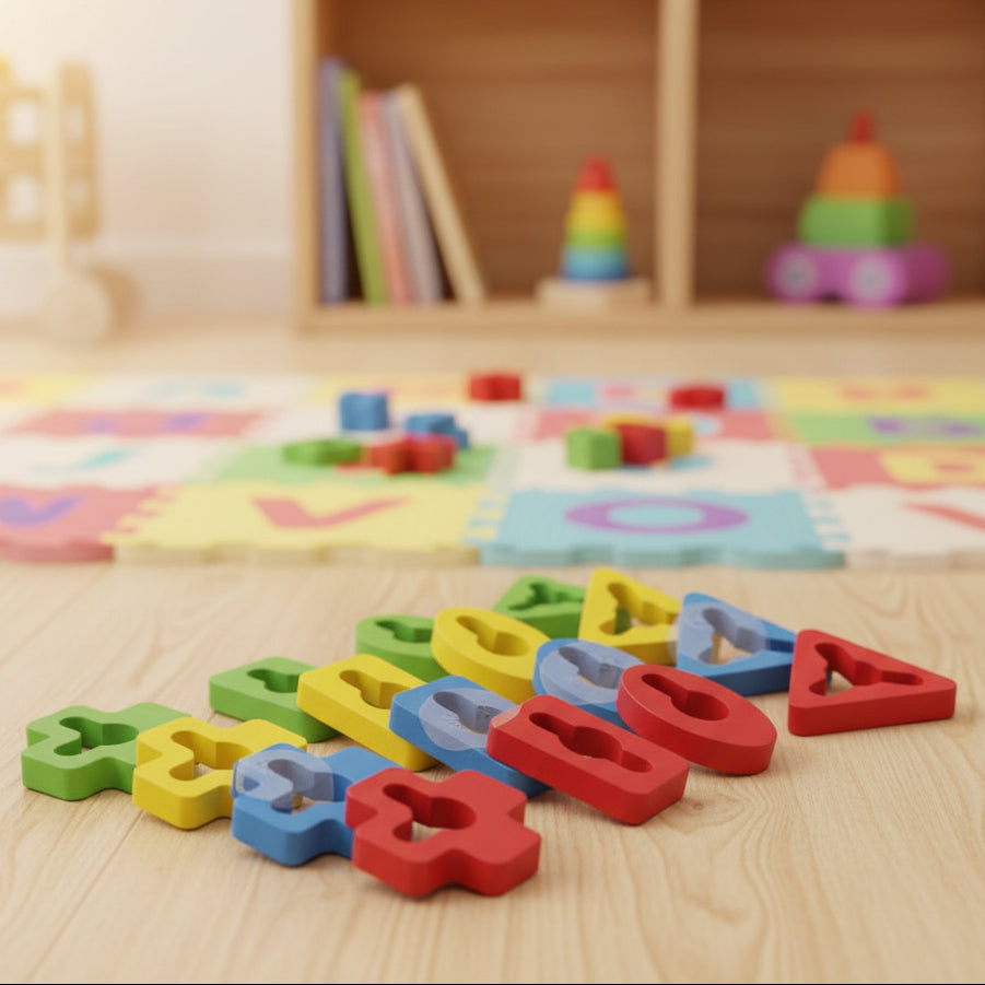Geometric Shapes 4 Columns Stacking Puzzle For Kids (2025-53)