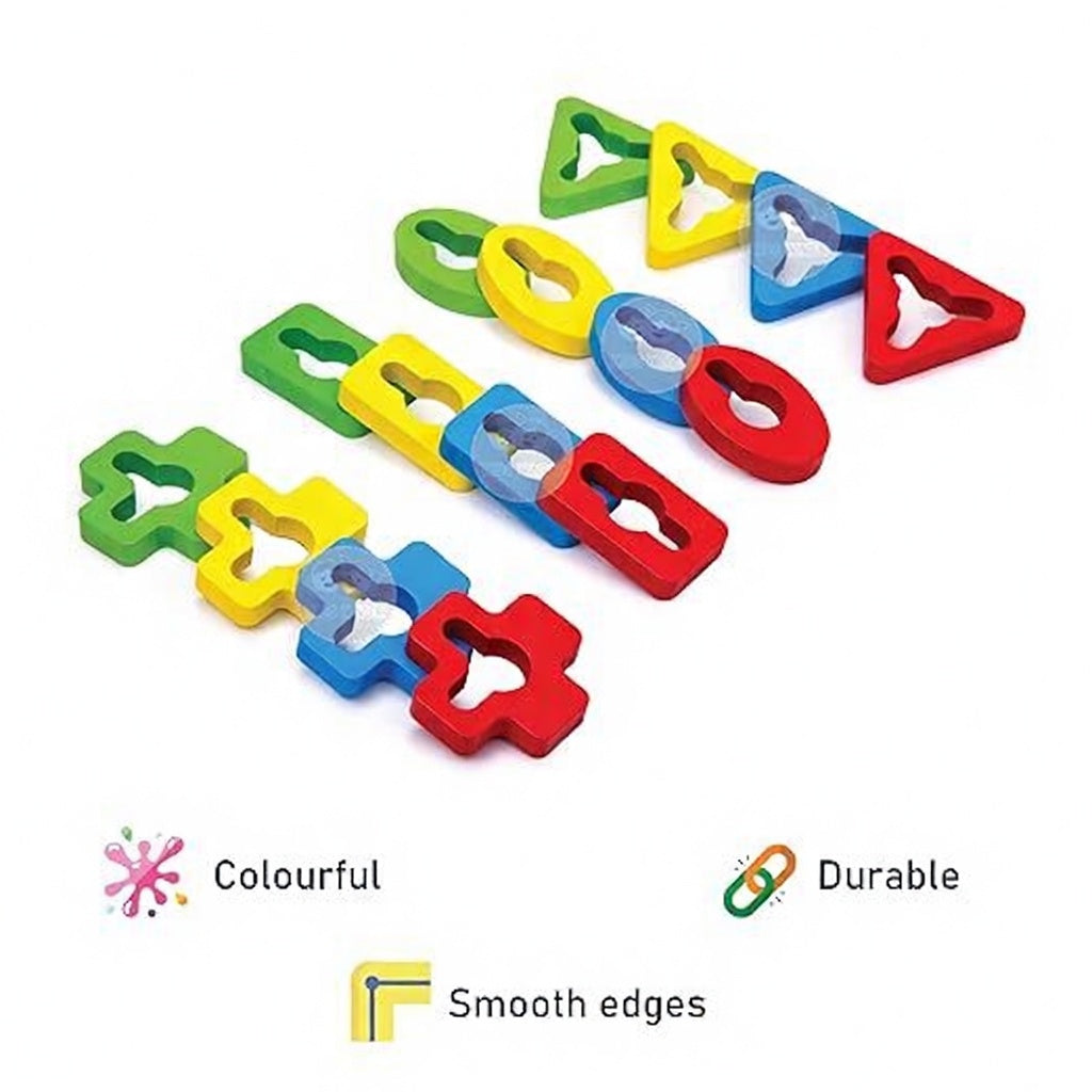 Geometric Shapes 4 Columns Stacking Puzzle For Kids (2025-53)
