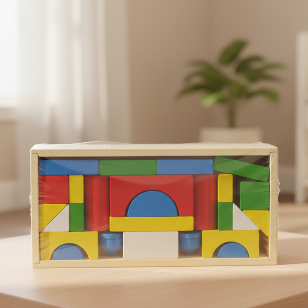Classic Wooden Building Blocks - 26 Piece Set | 2025-9