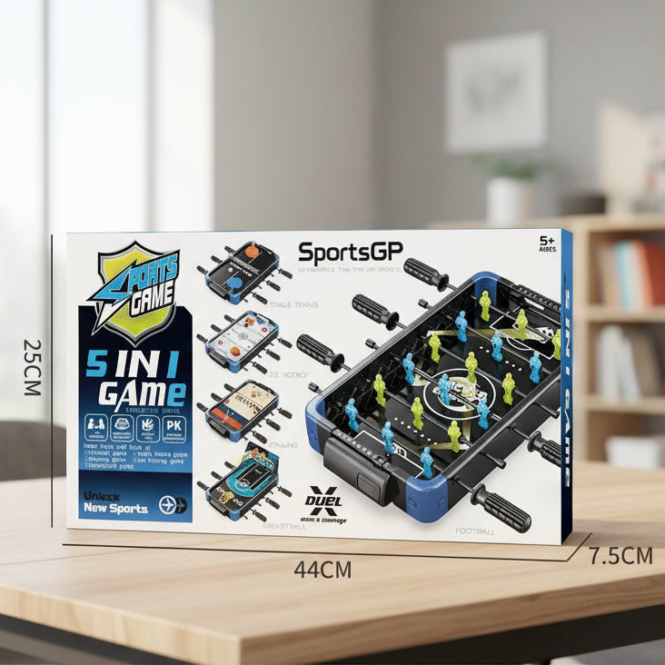 5-in-1 Multiplayer Games with Football Basketball & Table Tennis (962-5)
