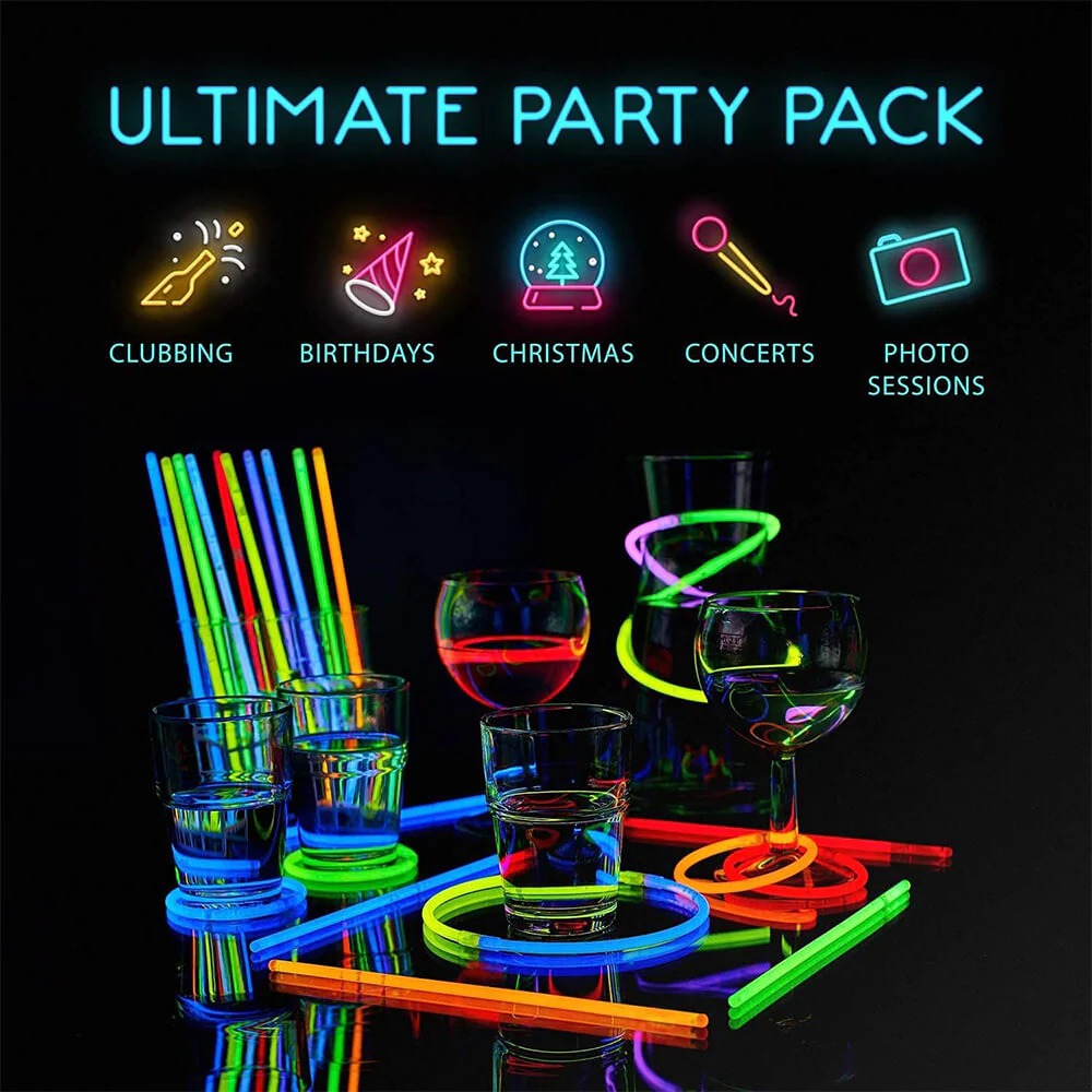 Colorful Glowing Straw Sticks 50 Pcs (GSS10)