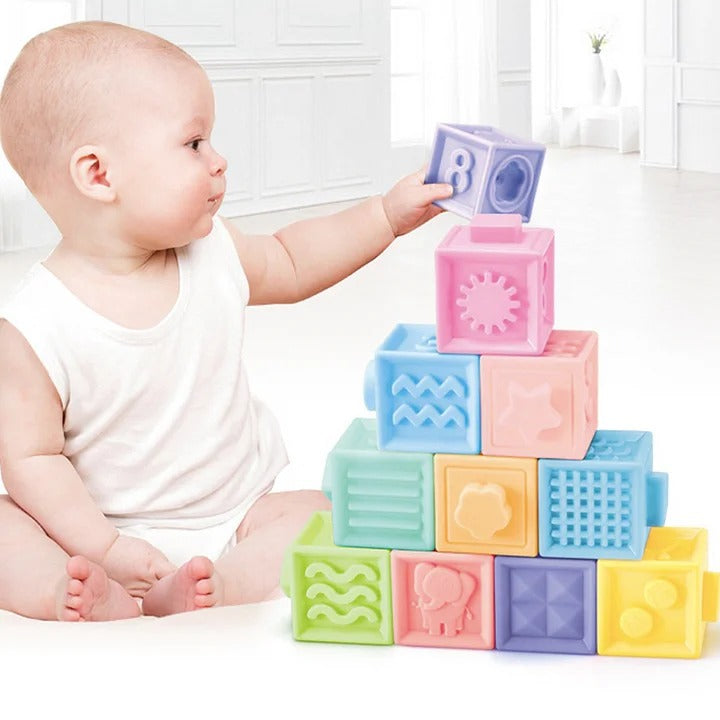 Large Soft teethers Building Blocks Numbers and Shapes For Kids (8850-12)