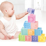 Large Soft teethers Building Blocks Numbers and Shapes For Kids (8850-12)