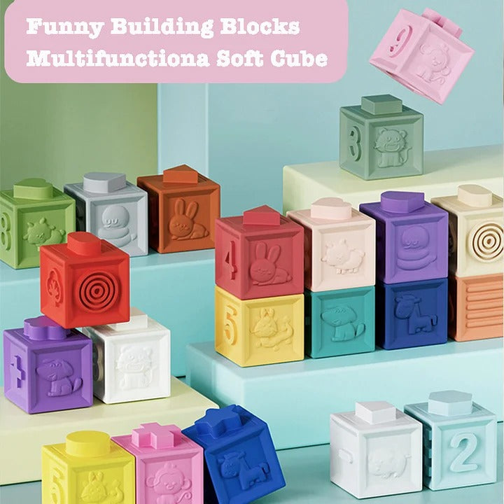 Large Soft teethers Building Blocks Numbers and Shapes For Kids (8850-12)