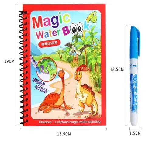 Water-Reveal Magic Water Book with 1 Water Pen (Random Character)