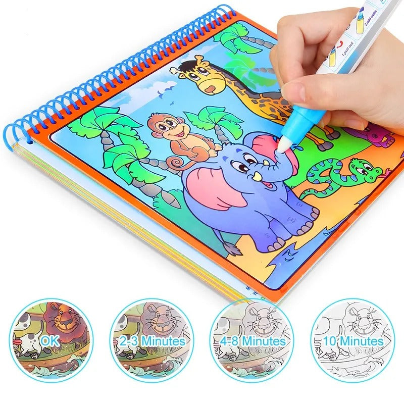 Reusable Drawing Magic Water Pen Coloring Book For kids