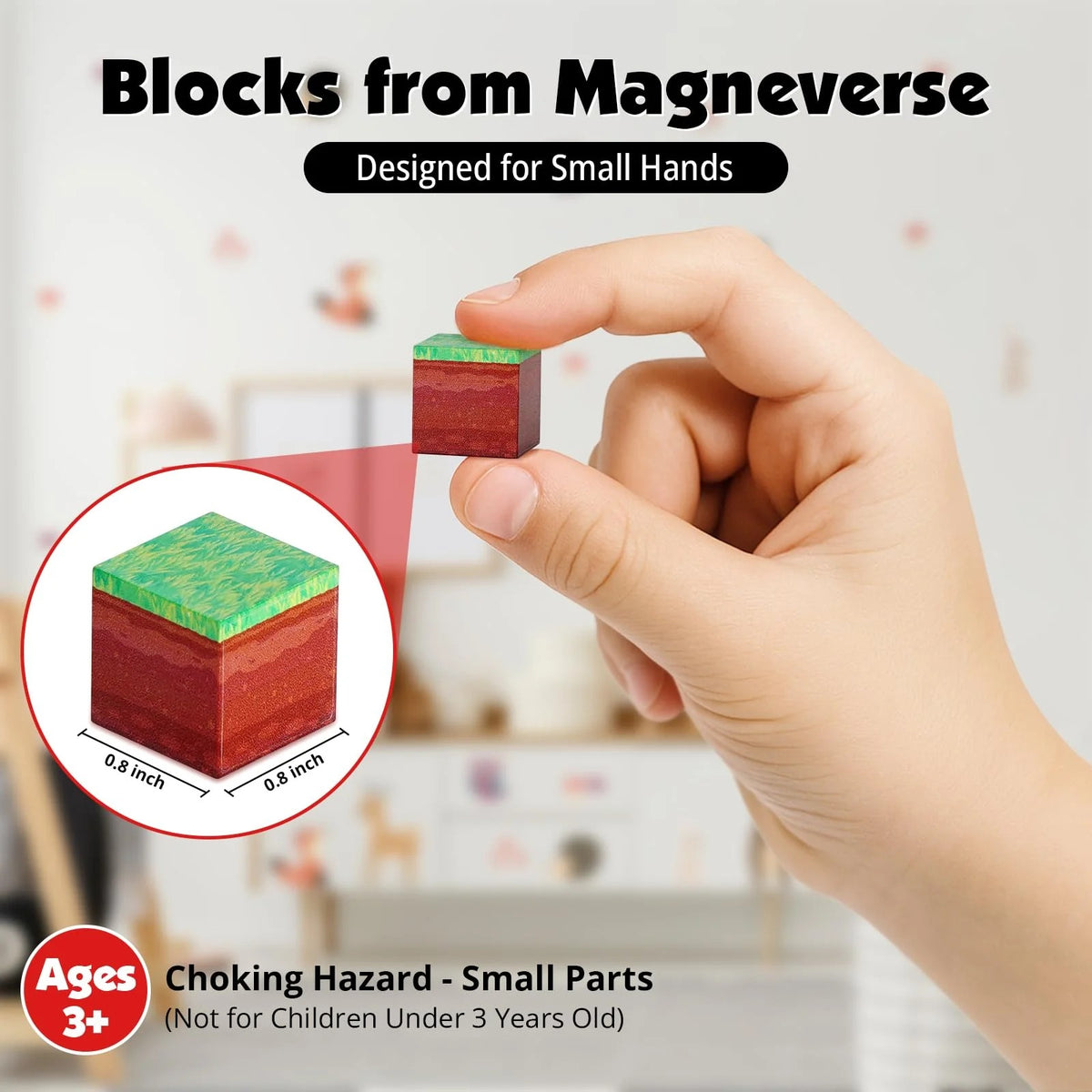 Minecraft Magnetic Building Blocks Cubes (100 Pcs | ZH019)