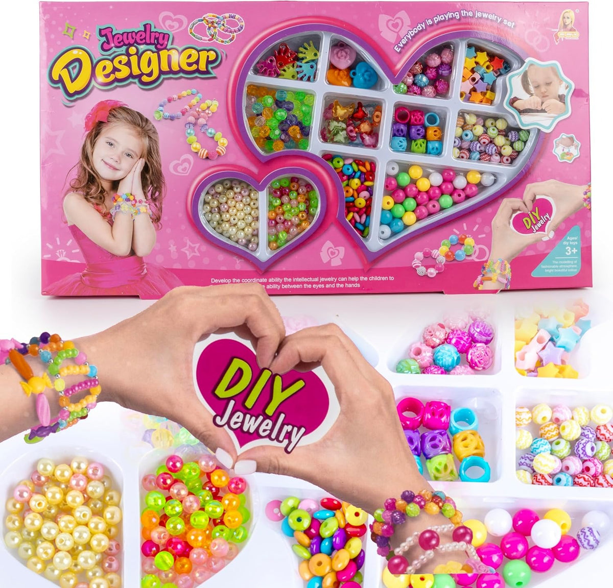Kids Jewelry Designer Beads Set for Bracelets Making