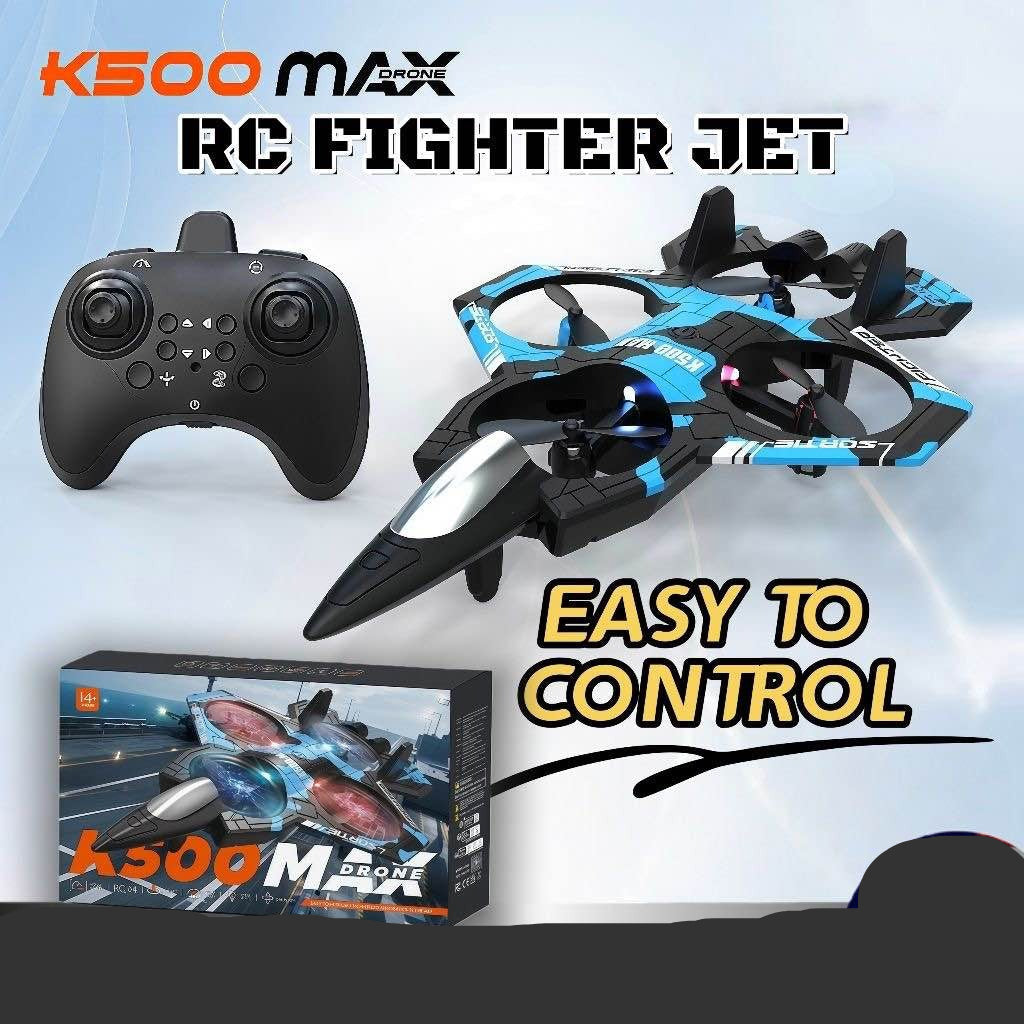 K500 Max Fighter Jet RC Drone for Beginners Kids Adults (Random Color)