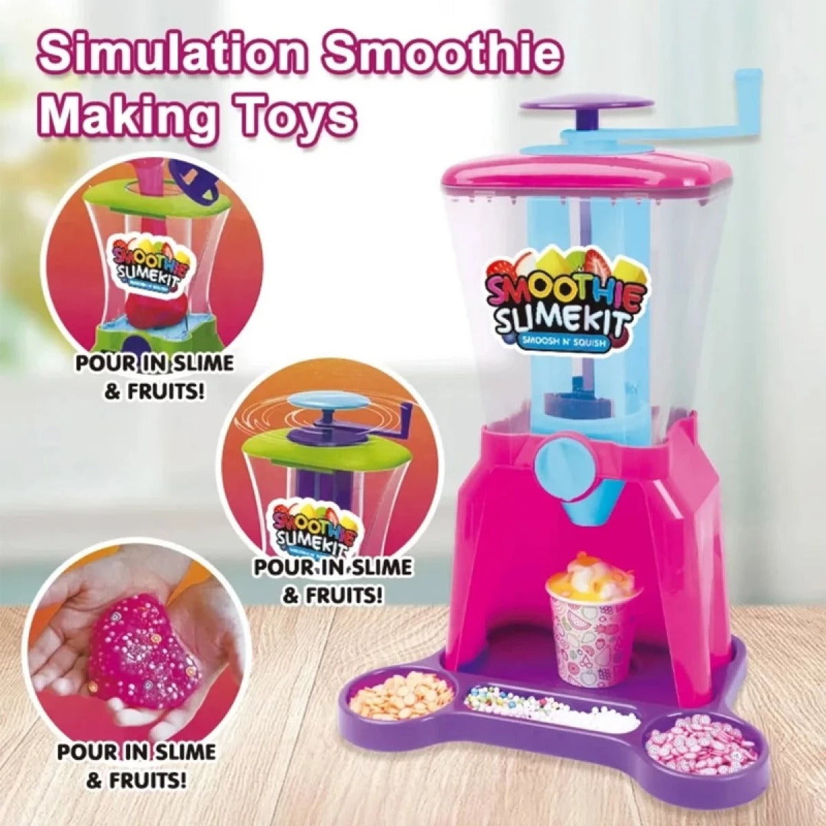 DIY Smoosh N Squish Smoothie Slime Kit Machine for kids (26021B)