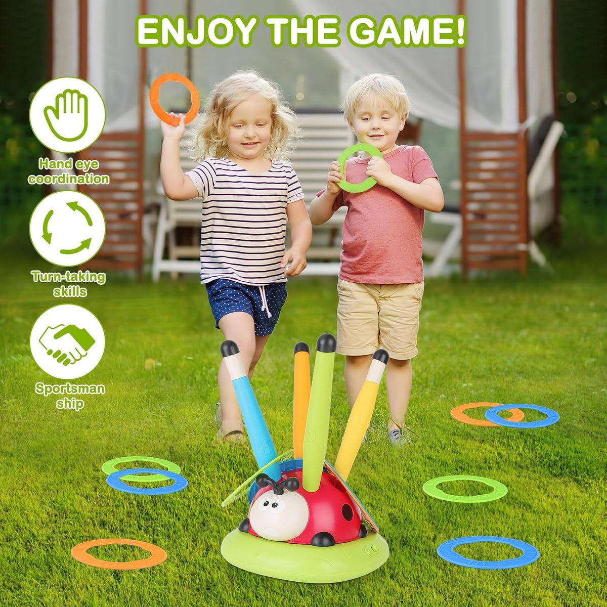 3-in-1 Activity Toy Set Ladybug RC Sports with Rocket Launcher (296Y)