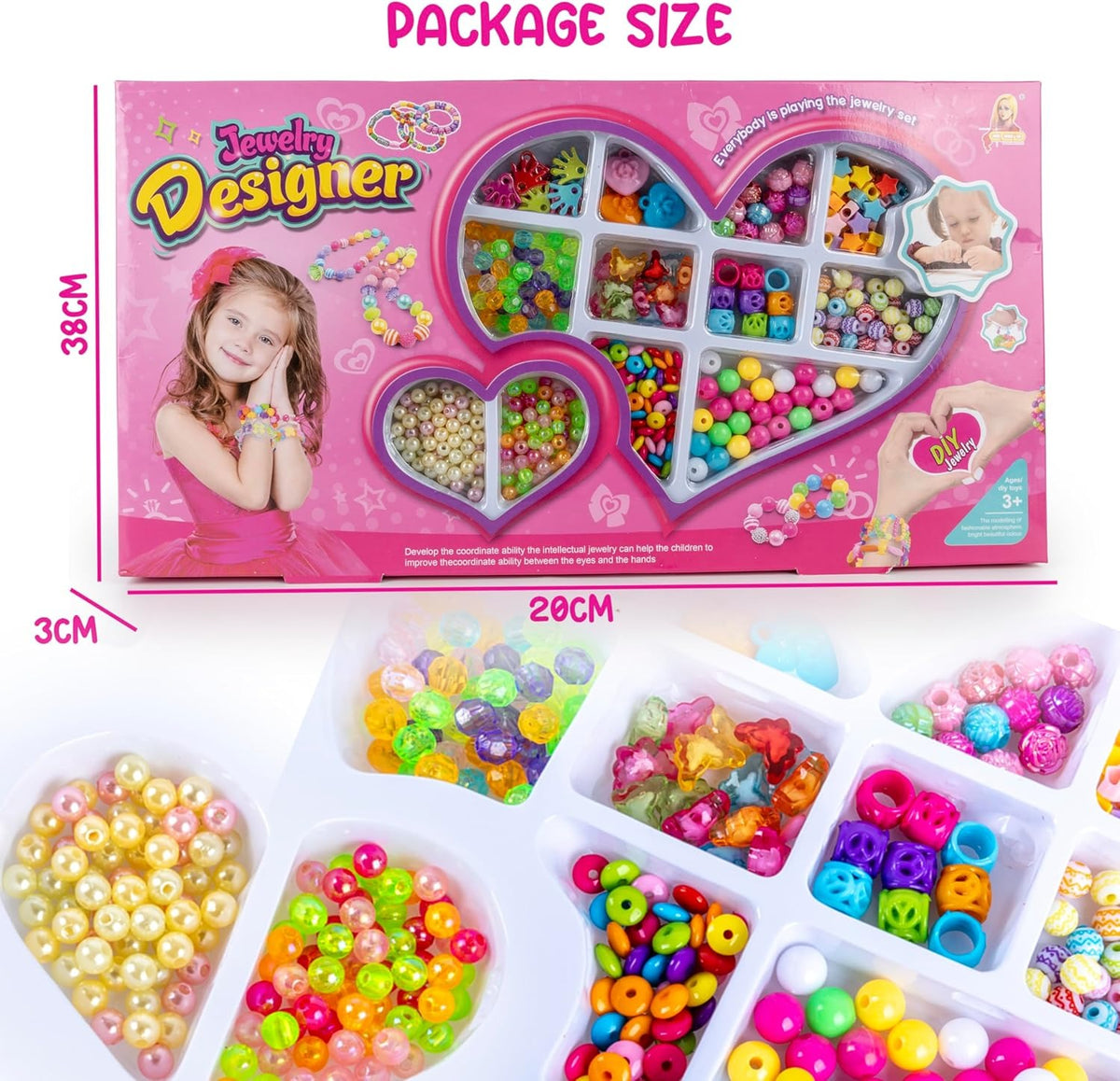 Kids Jewelry Designer Beads Set for Bracelets Making