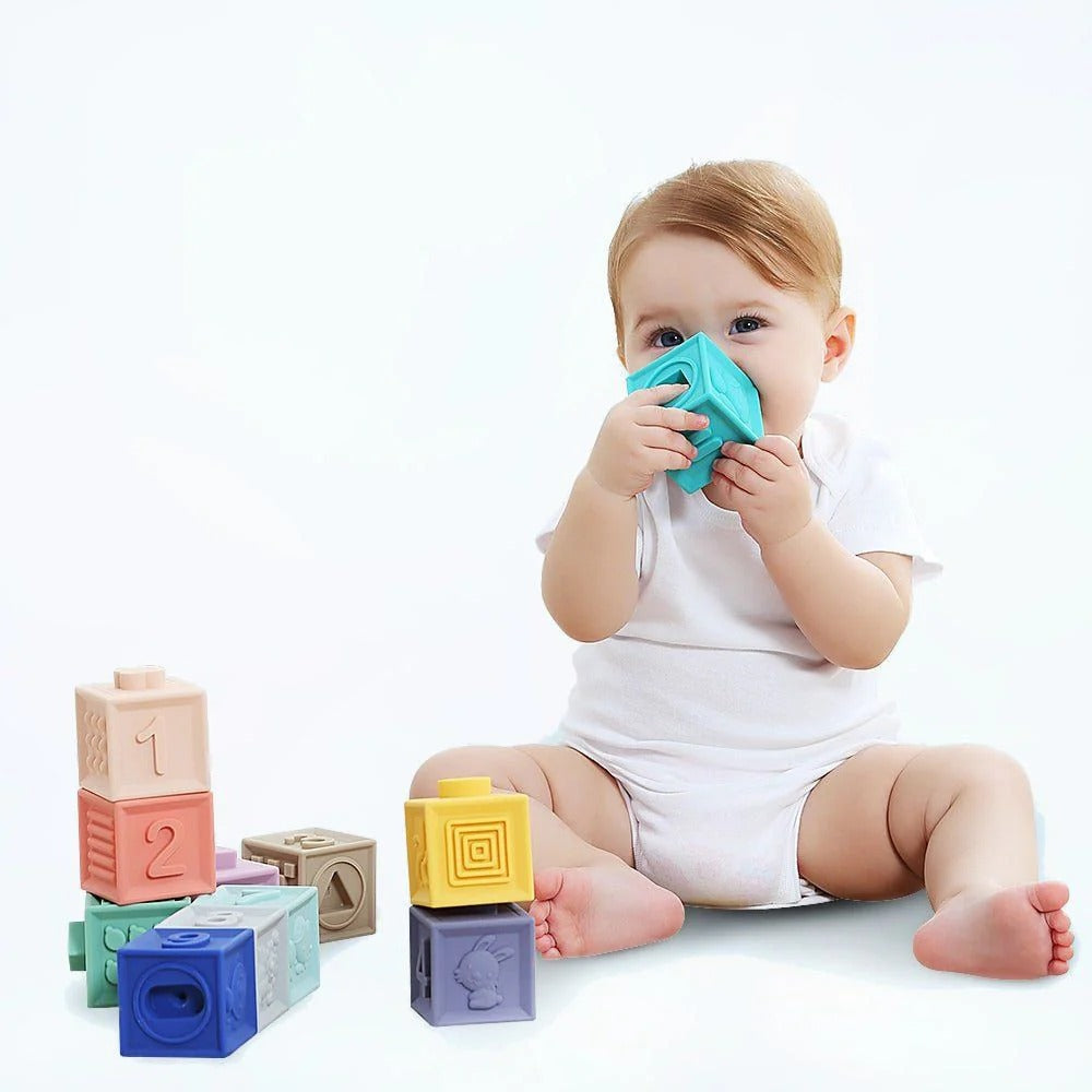Large Soft teethers Building Blocks Numbers and Shapes For Kids (8850-12)