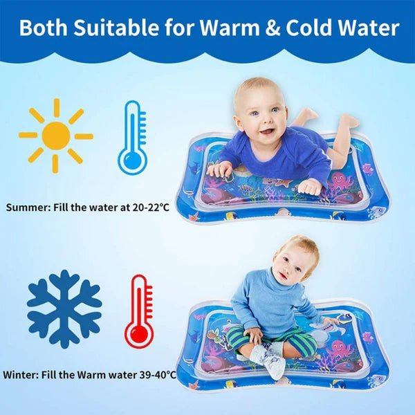 Premium Baby Inflatable Water Tummy Time Mat (Blue) - Toynix