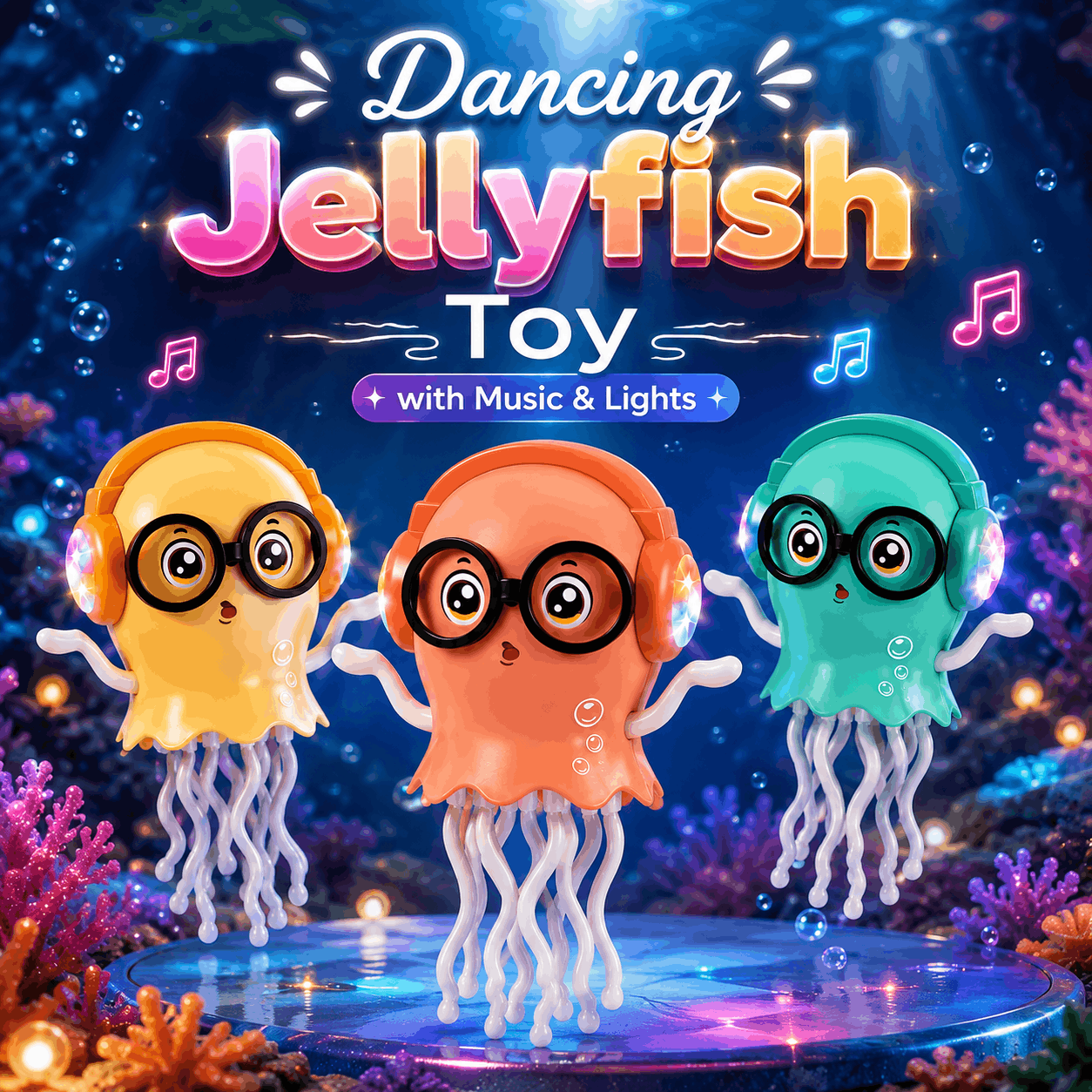 Dancing Jellyfish Toy with Music Lights and Walking Movement for Kids