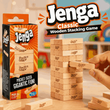 Classic Jenga Wooden Stacking Tower Board Game for Kids & Adults