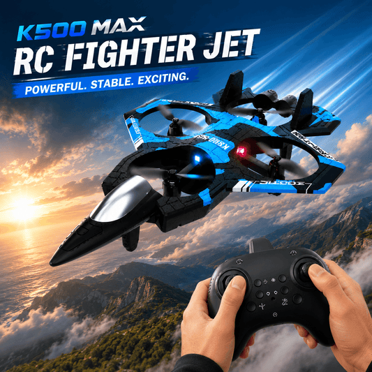 K500 Max RC Fighter Jet Drone with Remote Controller for Kids and Adults