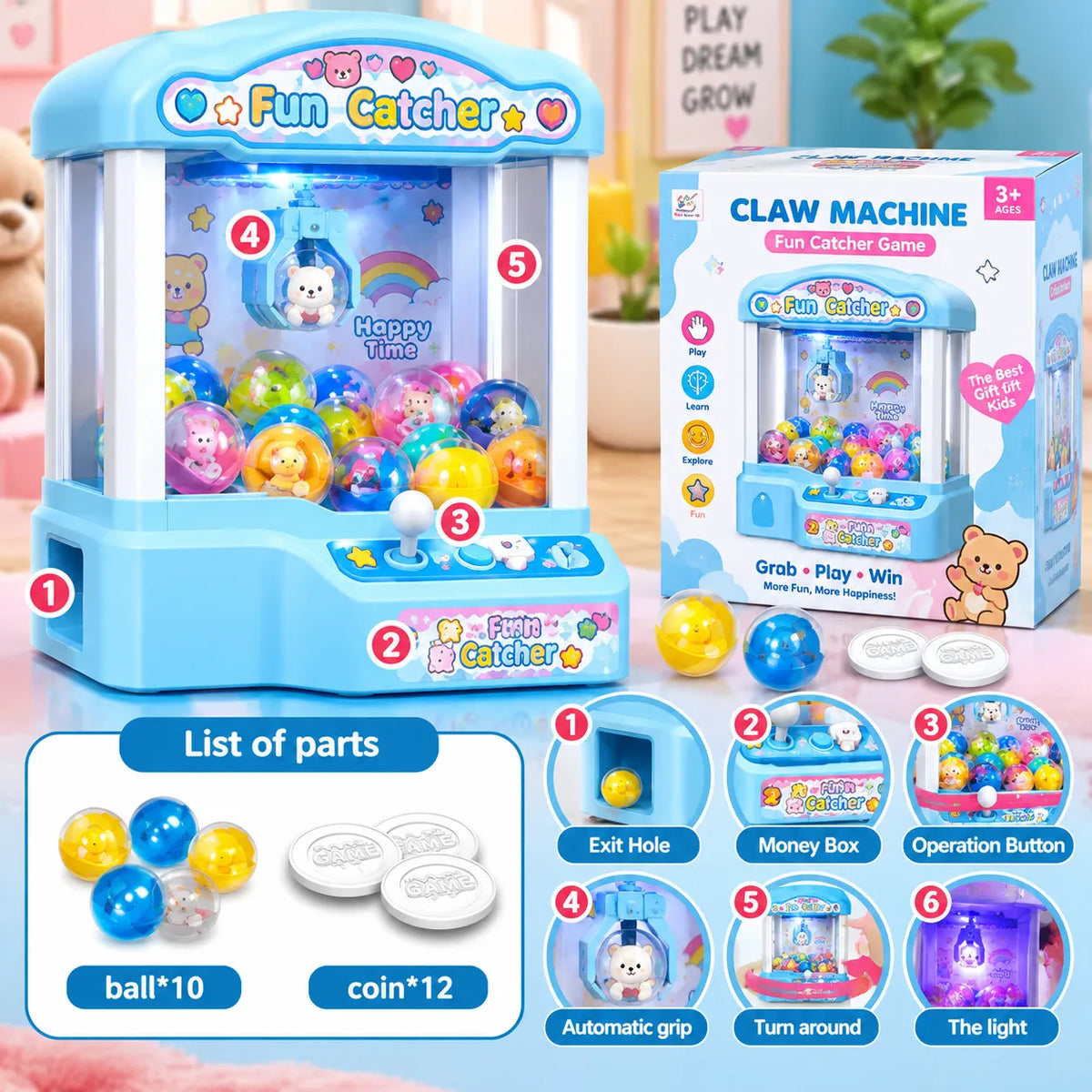 Kids Mini Claw Machine Catcher Toy (WS5392)