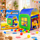 Kids Playhouse Tent | Indoor Outdoor Folding Play Tent House (BW29988)