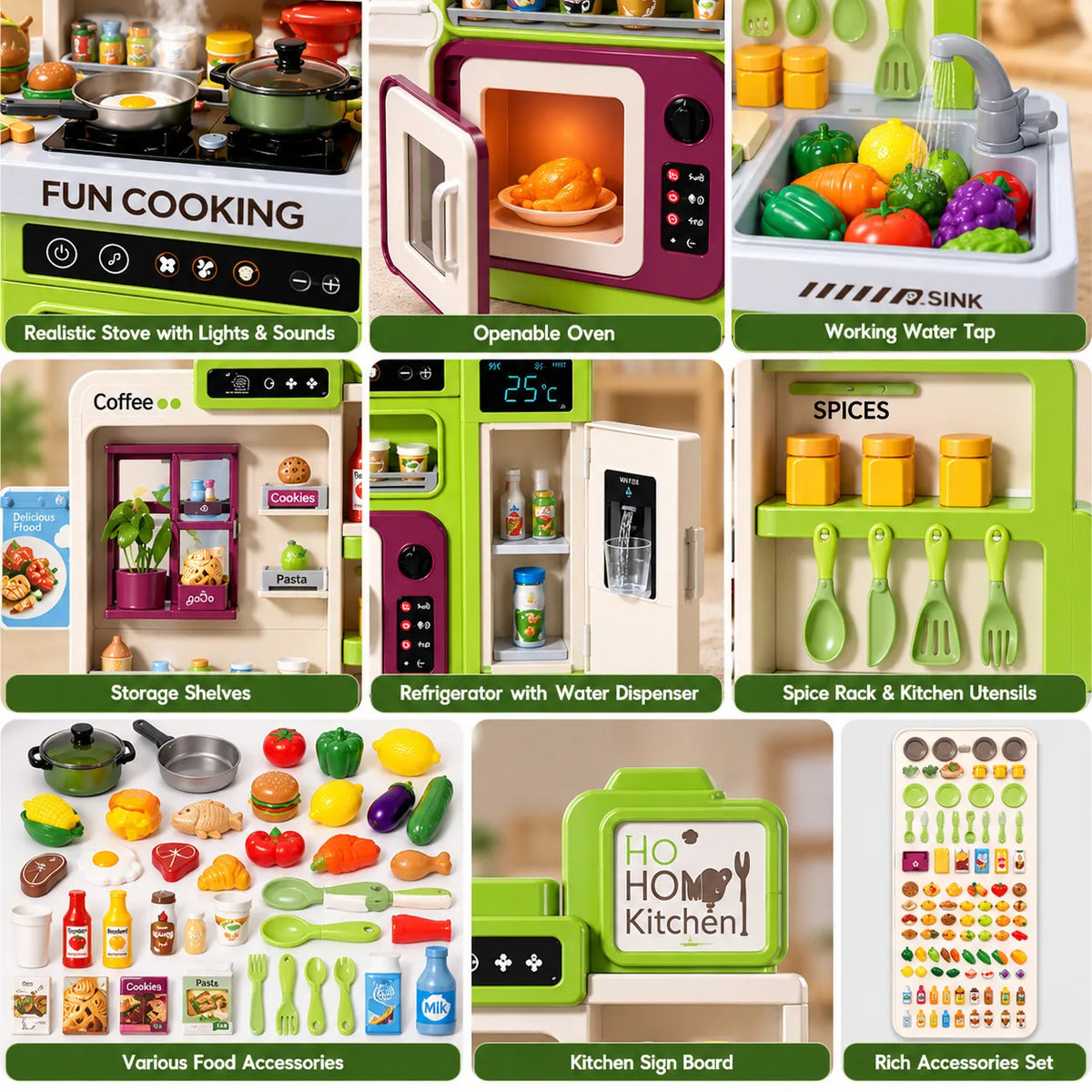 Kids Mini Kitchen Cooking Set (928A/938A)