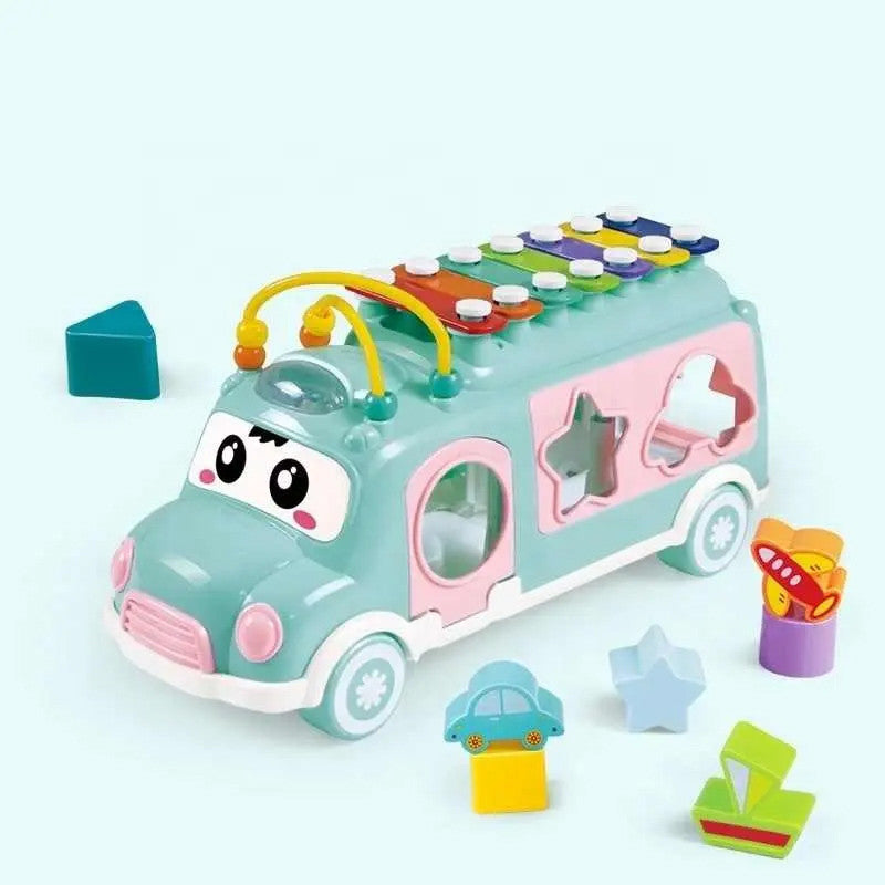 3 in 1 Music Xylophone Learning Bus for Kids 
