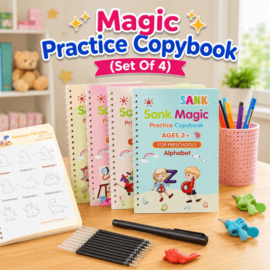 Magic Practice Copybook Set of 4 | Reusable Writing Books