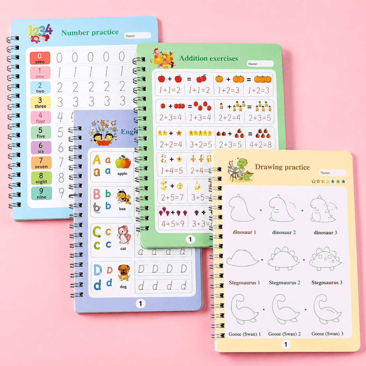 Magic Practice Copybook Set of 4 | Reusable Writing Books