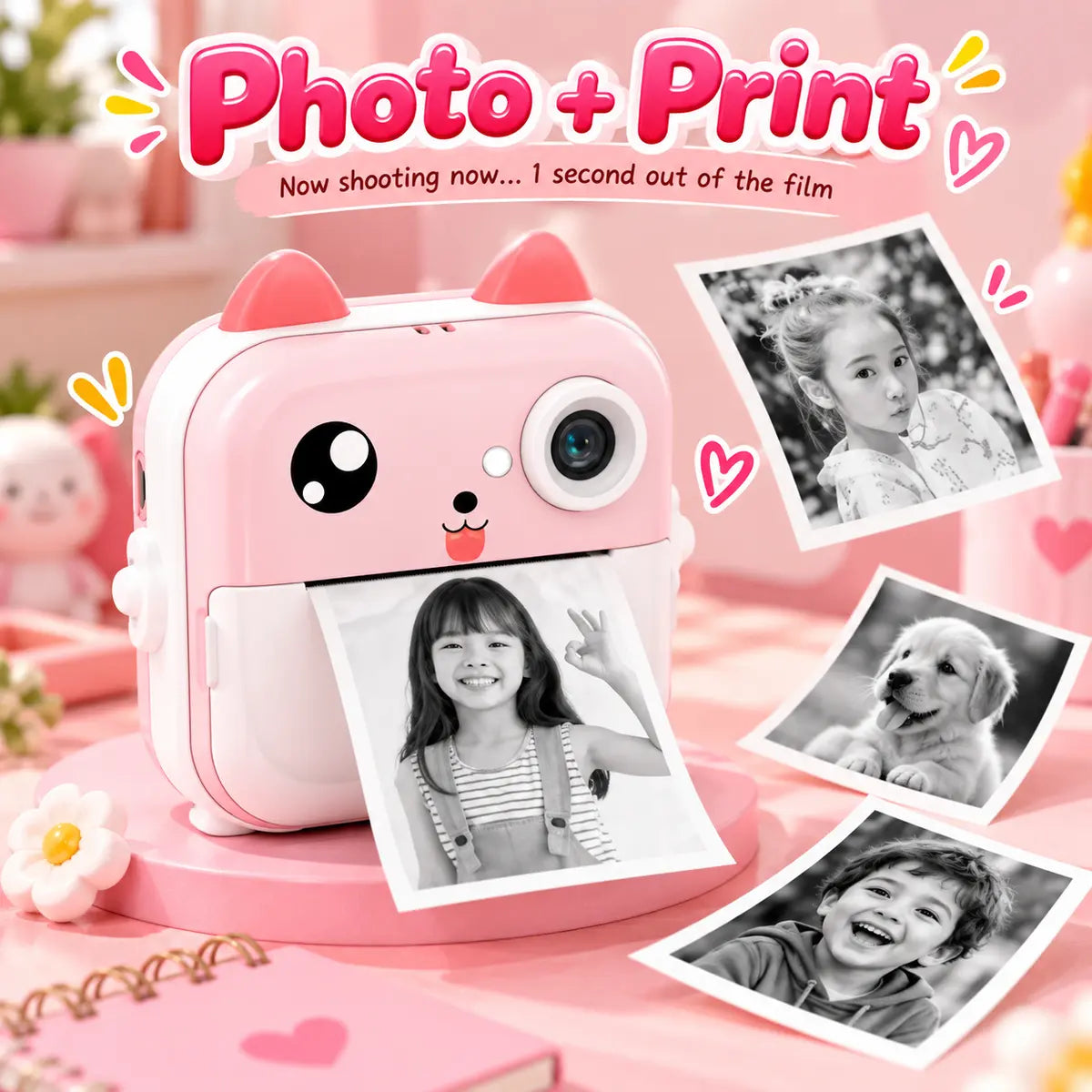 Kids Mini Pocket Instant Camera Printer with Thermal Printing