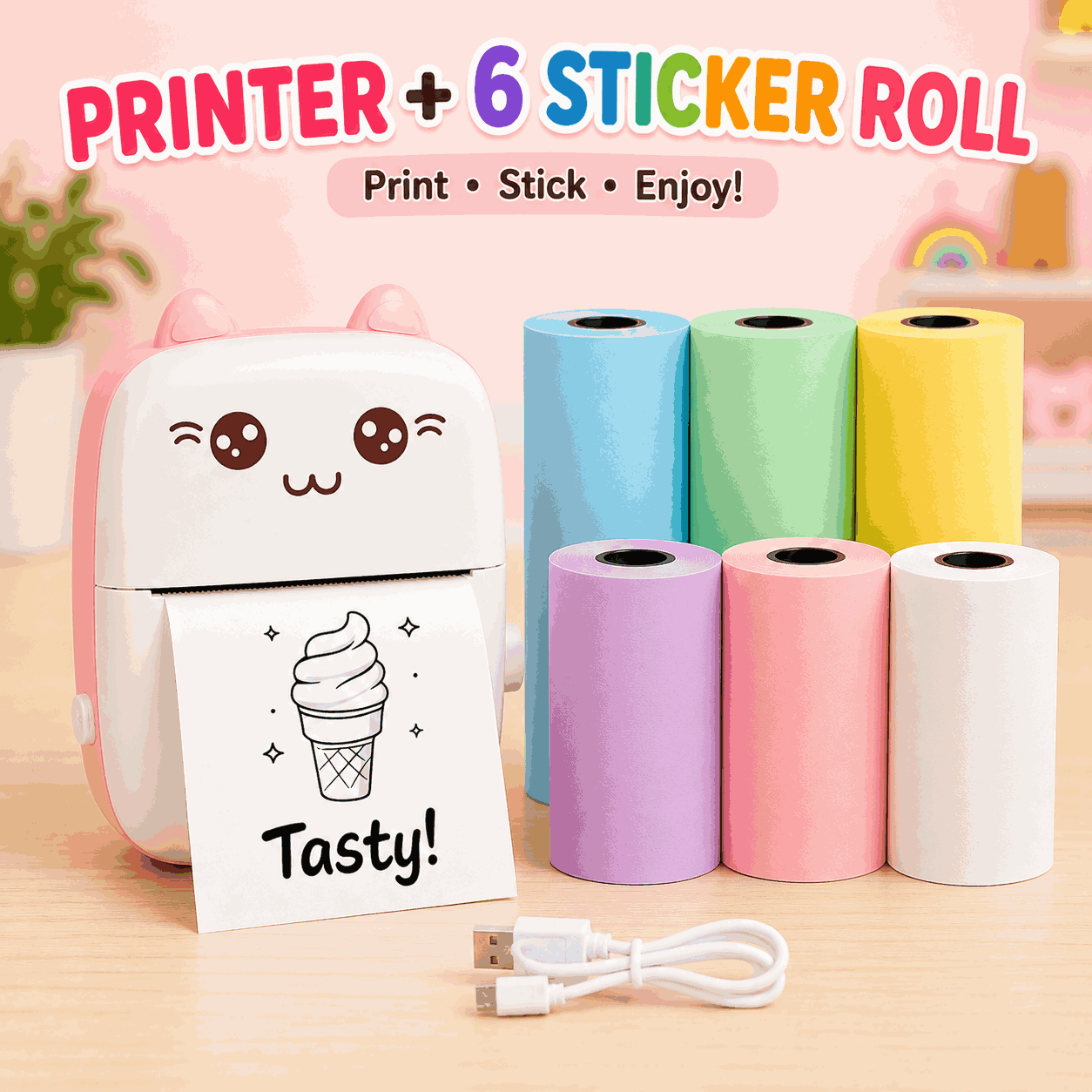 Pocket Inkless Mini Thermal Printer C9 Portable Bluetooth Wireless Printer