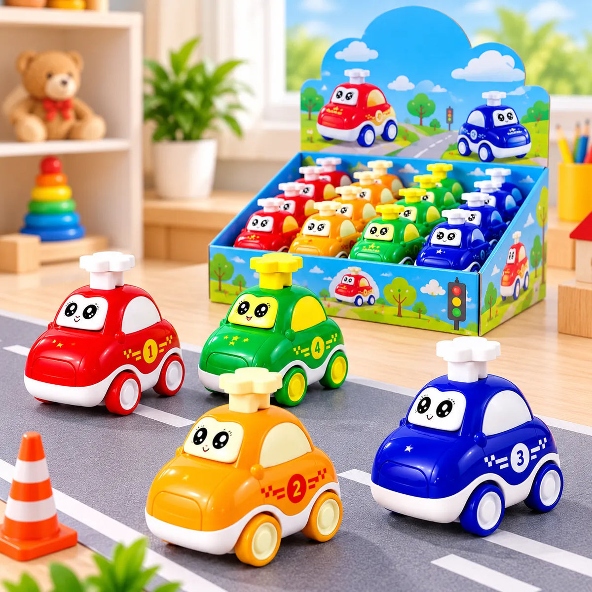 Kids Press and Go Racing Car Toy (6688-24S)