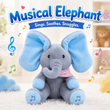 Musical Soft Peek-A-Boo Elephant Toy (Random Color | 71830)