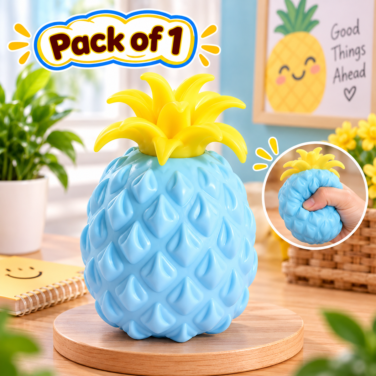 Cute Pineapple Squishy Stress Relief Toy Soft Squeeze Sensory Fidget Toy