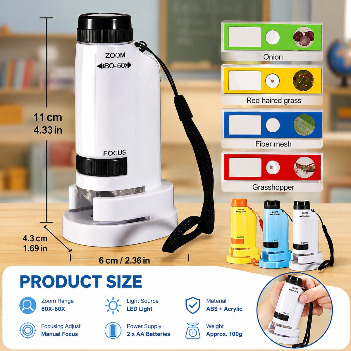 Portable Handheld Microscope For Kids (5501)