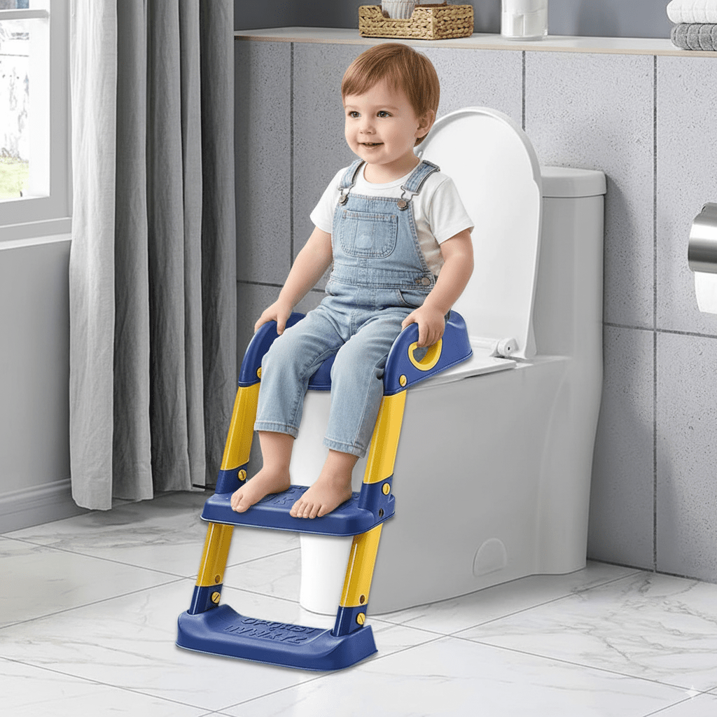Toilet Seat with 2 Step Ladder | Toilet Trainer For Kids