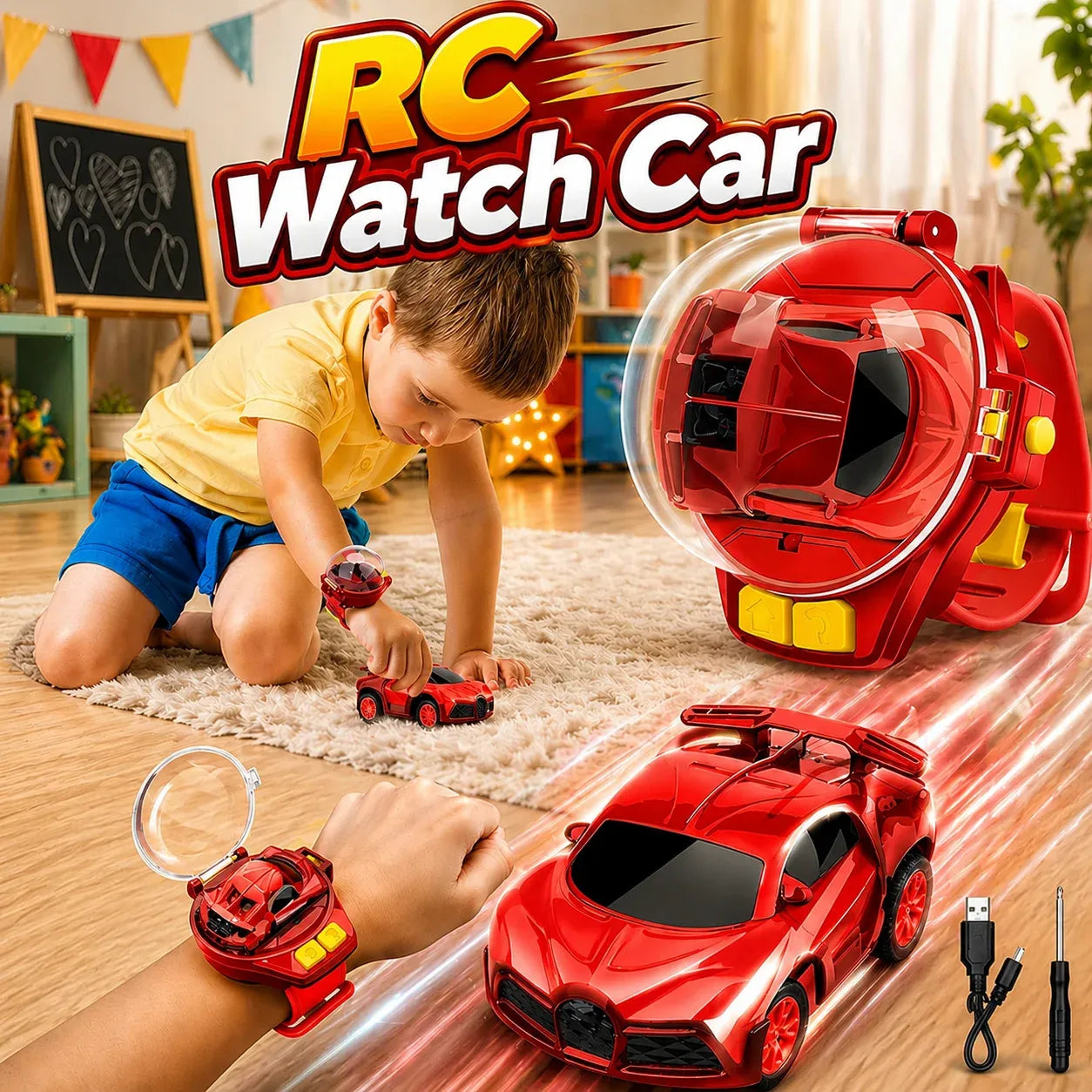 Watch Remote Control Car Toy For Kids