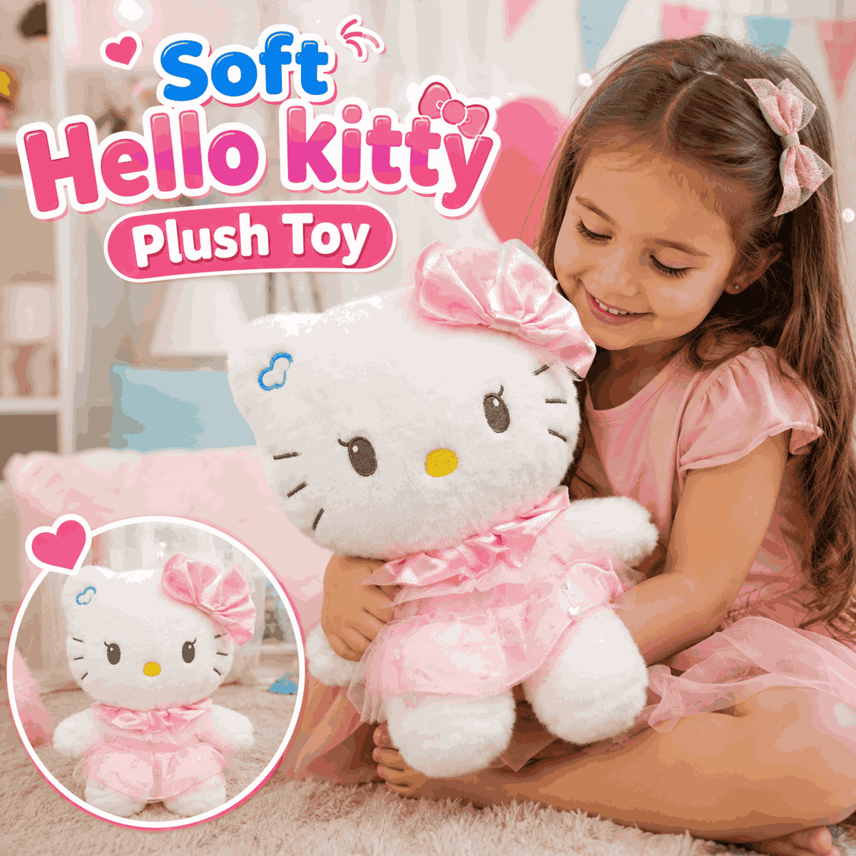 Soft Hello kitty Plush Toy for kids (25cm | LG7)