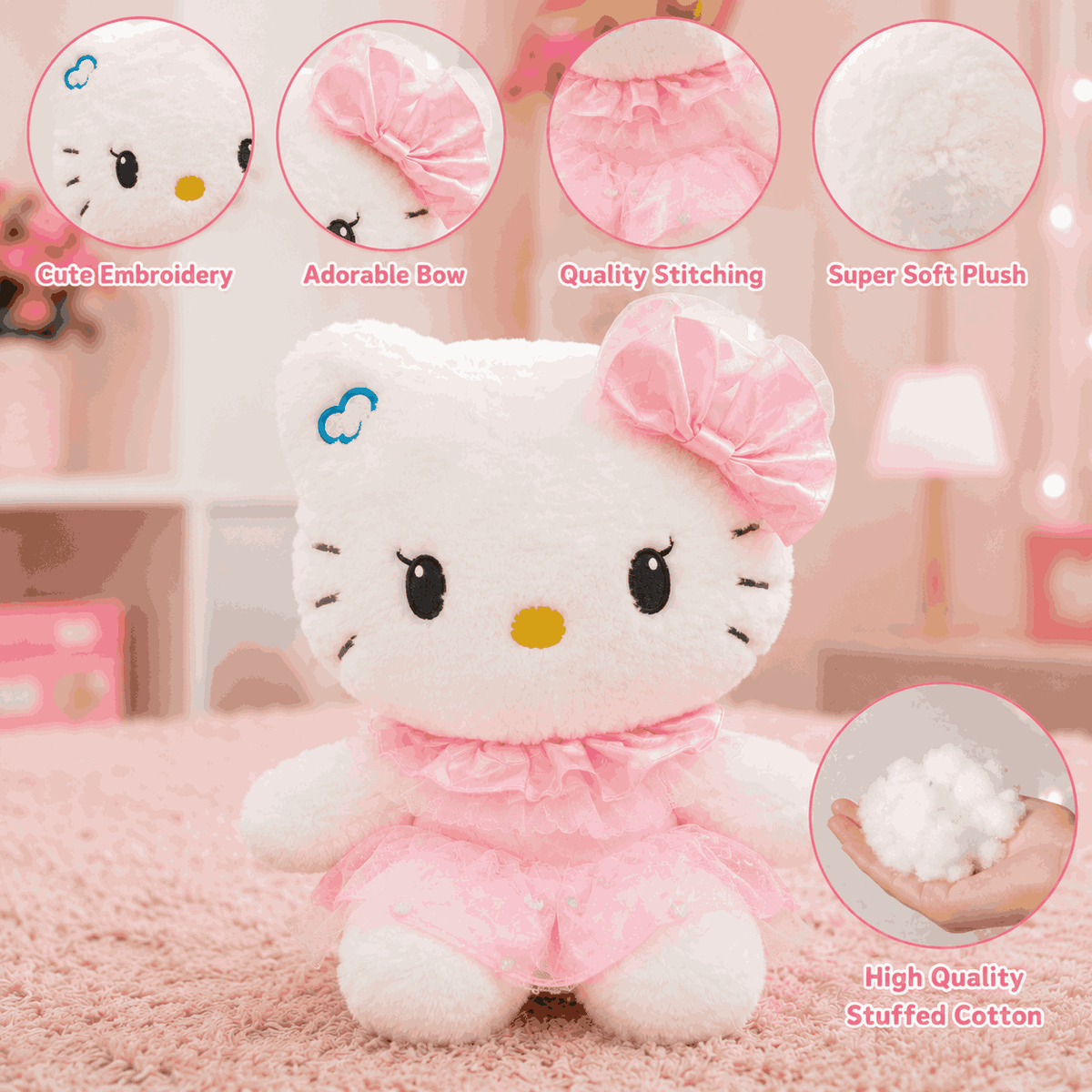 Soft Hello kitty Plush Toy for kids (25cm | LG7)