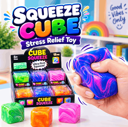 Colorful Squeeze Cube Stress Relief Fidget Toy