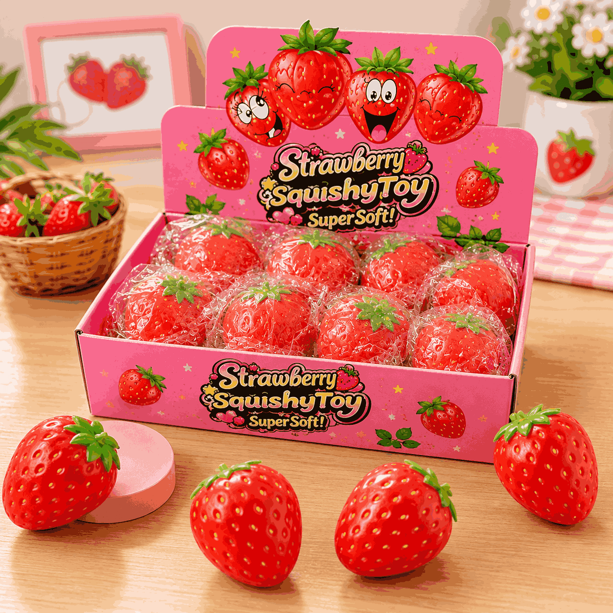 Kawaii Strawberry Squishy Fidget Stress Relief toy (SS)