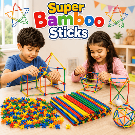 Super Bamboo Building Sticks  Construction Set for Kids-Toynix