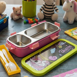 Kids Printed Stainless Steel Lunch Box (Random Design) (029-20)