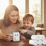 Mini Printer + 6 Paper Bundle - Complete Printing Kit
