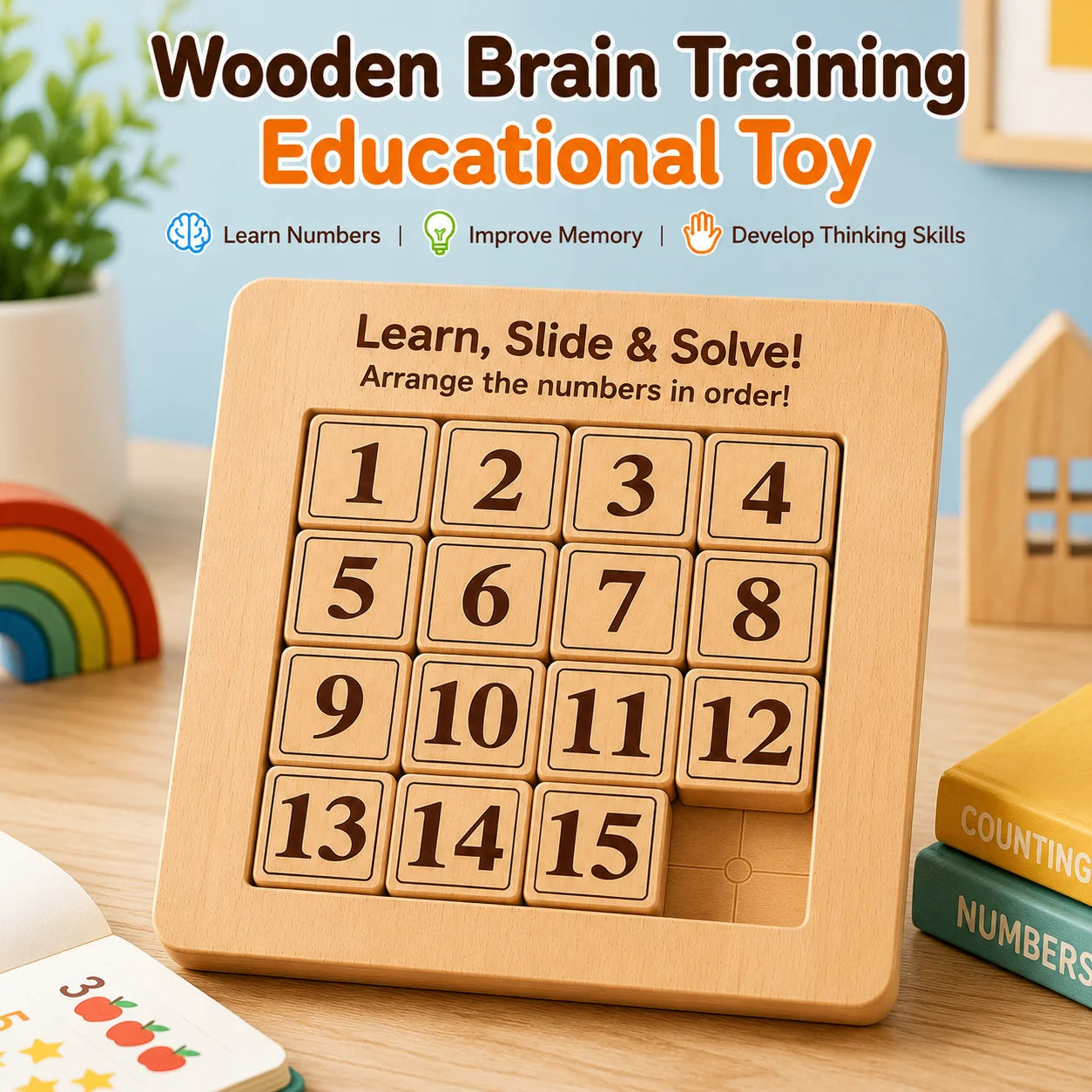 Magnetic Learning Number Sliding Math Puzzle For Kids 