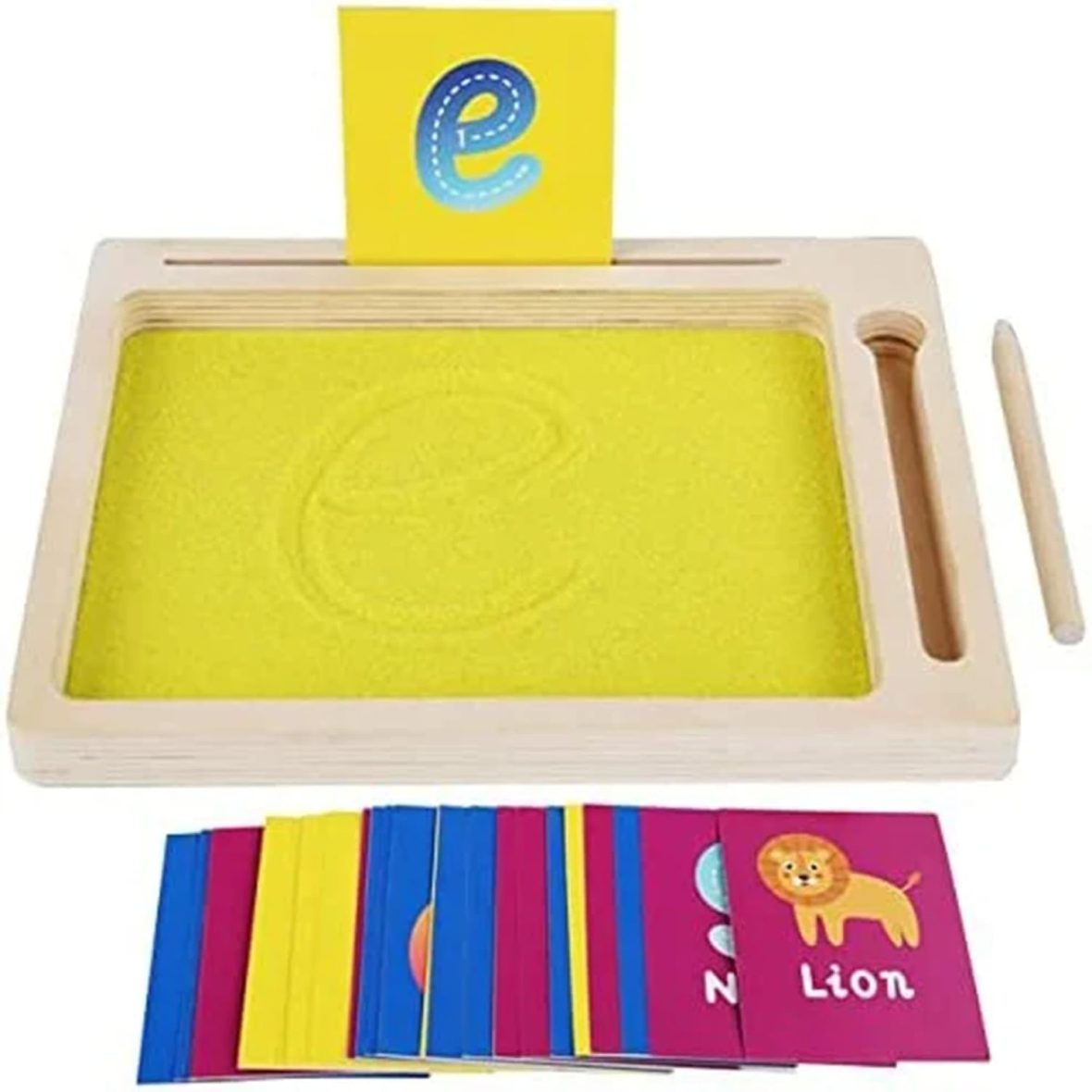 Kids Wooden Sand Tray With Wood Pen (2025-27)